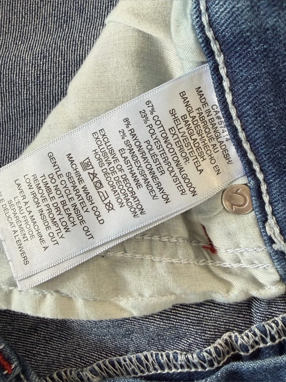 True Religion Jeans Mens 36 x 30 Rocco Relaxed Skinny Stretch